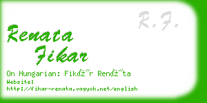 renata fikar business card